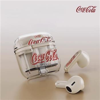 【Coca-Cola 可口可樂】透明感半入耳降噪藍芽耳機-T36S