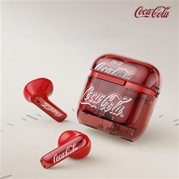 【Coca-Cola 可口可樂】透明感半入耳降噪藍芽耳機-T36S