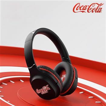 【Coca-Cola 可口可樂】頭戴可折疊式降噪藍芽耳機-T18