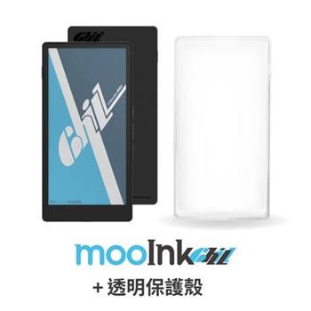 優惠套組 6 吋 mooInk Chill 彩色電子書閱讀器（暗夜黑）+ 雙料透明保護殼