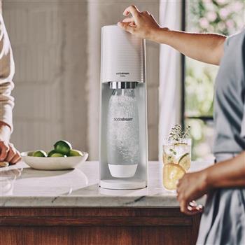 【Sodastream】TERRA 自動扣瓶氣泡水機(純淨白)送鋼瓶及專利水瓶