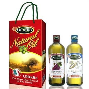 Olitalia奧利塔葡萄籽油＋玄米油禮盒組(500mlx2)【金石堂、博客來熱銷】