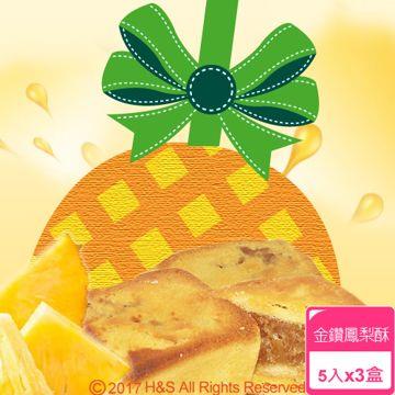 【金波羅】金鑽鳳梨酥5入（45g/入）3盒組