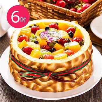 預購－樂活e棧－生日快樂蛋糕－虎皮百匯蛋糕（6吋/顆，共1顆）【金石堂、博客來熱銷】