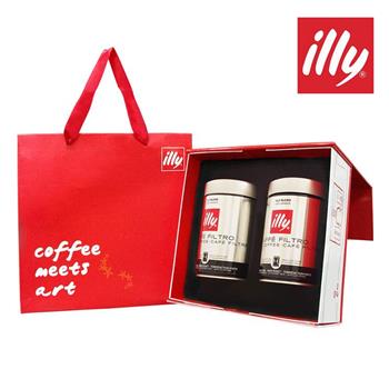【illy】意利尊榮咖啡禮盒（美式深焙咖啡粉二入）【金石堂、博客來熱銷】