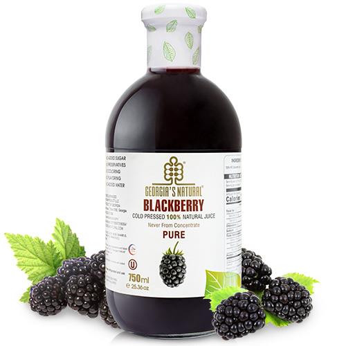 Georgia黑莓原汁（750ml/瓶） 非濃縮還原果汁 x8