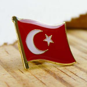 【國旗商品創意館】土耳其Turkey徽章4入組/胸章/別針