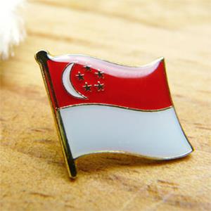 【國旗商品創意館】新加坡Singapore徽章4入組/胸章/別針