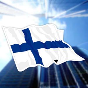 【國旗商品創意館】芬蘭國旗飄揚抗ＵＶ、防水貼紙2入／Finland／多國款可選