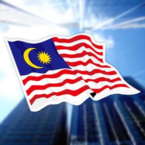 【國旗商品創意館】馬來西亞國旗飄揚抗ＵＶ、防水貼紙2入／Mylaysia