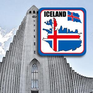 【國旗商品創意館】冰島國旗領土抗ＵＶ、防水貼紙／Iceland／多國款式可選購