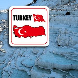 【國旗商品創意館】土耳其國旗領土抗ＵＶ、防水貼紙／Turkey／多國款式可選購