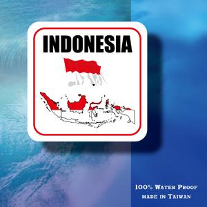 【國旗商品創意館】印尼國旗領土抗ＵＶ、防水貼紙／Indoneisa／多國款可選購