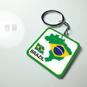 【國旗商品創意館】巴西造型鑰匙圈/Brazil/多國款式可選購