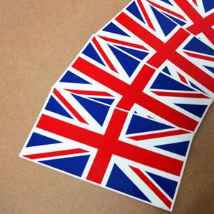 【國旗商品創意館】英國旗抗ＵＶ、防水貼紙2入／UK／賣場有多國款可選購