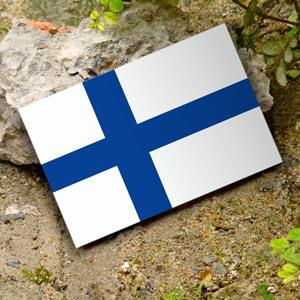 【國旗商品創意館】芬蘭國旗抗ＵＶ、防水貼紙2入／Finland／有多國款可選購