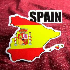 【國旗商品創意館】西班牙國旗地圖抗ＵＶ、防水貼紙／Spain／世界多國款可選購