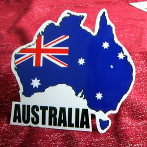 【國旗商品創意館】澳洲國旗地圖抗ＵＶ、防水貼紙／Australia／澳大利亞【金石堂、博客來熱銷】