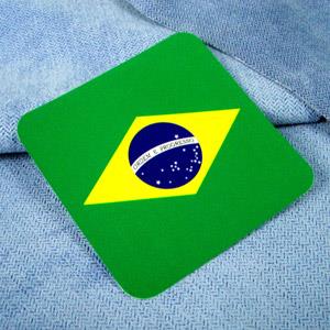 【國旗商品創意館】巴西國旗方形抗ＵＶ、防水貼紙／Brazil／世界多國款可選購