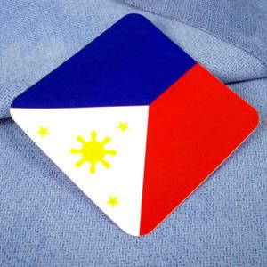 【國旗商品創意館】菲律賓國旗方形抗ＵＶ、防水貼紙／世界多國款可選購