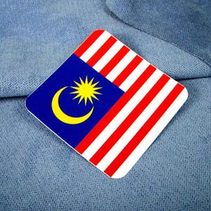 【國旗商品創意館】馬來西亞國旗方形抗ＵＶ、防水貼紙／Malaysia／多國可選購