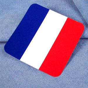 【國旗商品創意館】法國旗方形抗ＵＶ、防水貼紙／France／世界多國款可選購