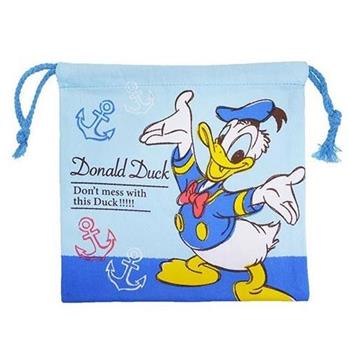 唐老鴨 帆布 束口袋 收納袋 抽繩束口袋 迪士尼 Disney【金石堂、博客來熱銷】