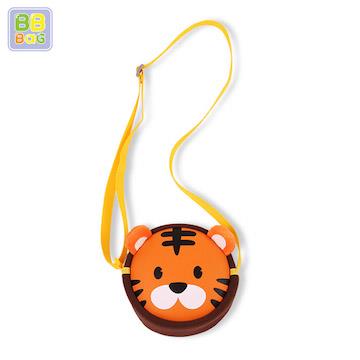 【韓國 BB BAG】可愛卡通動物斜背包（附收納袋）－老虎