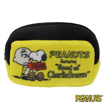 史努比 Snoopy 棉質 長型 收納包 零錢包 PEANUTS【金石堂、博客來熱銷】