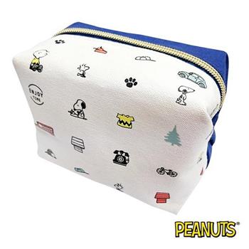 史努比 Snoopy 帆布 化妝包 收納包 PEANUTS【金石堂、博客來熱銷】