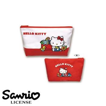 凱蒂貓 防潑水 化妝包 鉛筆盒 筆袋 Hello Kitty 日本製 三麗鷗 人物系列【金石堂、博客來熱銷】