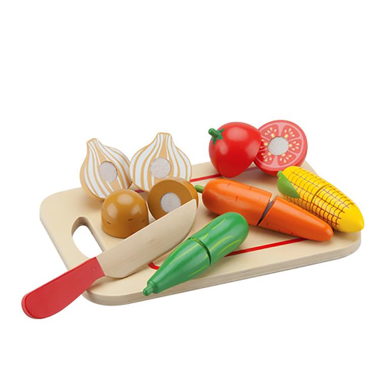 《 荷蘭 New Classic Toys 》木製廚具 － 蔬食切切樂8件組
