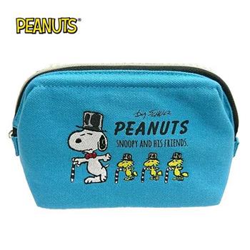 史努比 帆布 寬口 化妝包 收納包 Snoopy PEANUTS【金石堂、博客來熱銷】