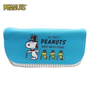 史努比 帆布 掀蓋筆袋 鉛筆盒 筆袋 Snoopy PEANUTS【金石堂、博客來熱銷】