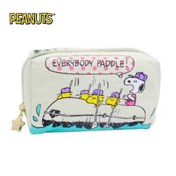 史努比 帆布 方形筆袋 鉛筆盒 筆袋 收納包 Snoopy PEANUTS【金石堂、博客來熱銷】