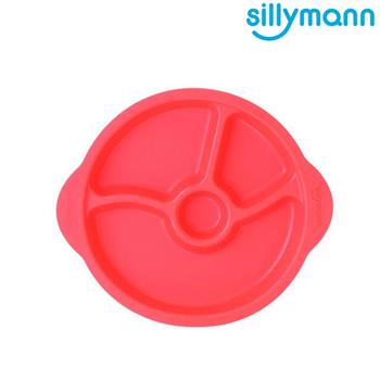 【韓國sillymann】 100%鉑金矽膠防滑幼兒學習餐盤（紅色）【金石堂、博客來熱銷】