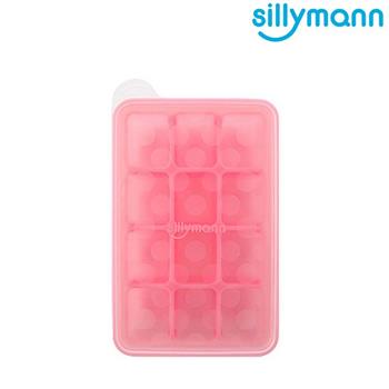 【韓國sillymann】 100%鉑金矽膠副食品分裝盒（粉色12格）【金石堂、博客來熱銷】
