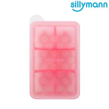 【韓國sillymann】 100%鉑金矽膠副食品分裝盒（粉色6格）【金石堂、博客來熱銷】