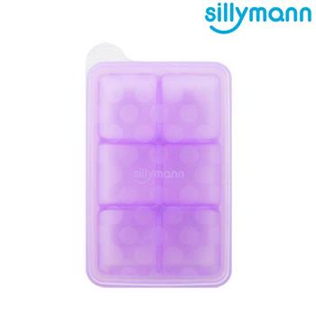 【韓國sillymann】 100%鉑金矽膠副食品分裝盒（紫色6格）【金石堂、博客來熱銷】