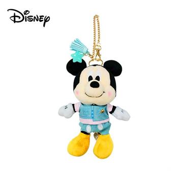 米奇 丹寧 絨毛吊飾 玩偶 吊飾 Mickey 迪士尼 Disney【金石堂、博客來熱銷】