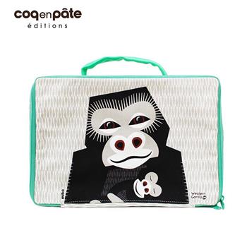 【虎兒寶】COQENPATE 法國有機棉無毒環保布包－ 方方兒拎出門 － 大猩猩【金石堂、博客來熱銷】