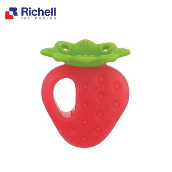 【Richell 利其爾】寶寶咬咬系列固齒器【草莓】（附盒）【金石堂、博客來熱銷】