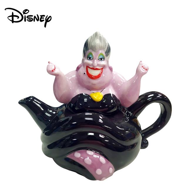 烏蘇拉 立體造型 茶壺 350ml 附濾網 濾茶壺 陶瓷茶壺 小美人魚 迪士尼 Disney