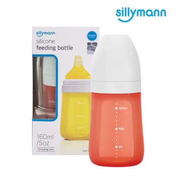 【韓國sillymann】 100%鉑金矽膠奶瓶（上海紅）－160ML【金石堂、博客來熱銷】