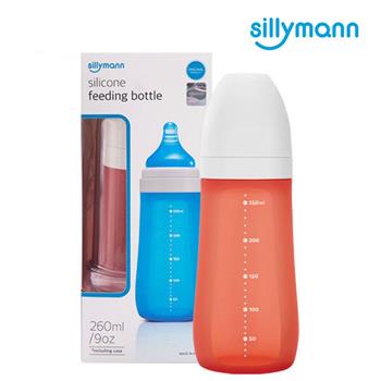【韓國sillymann】 100%鉑金矽膠奶瓶260ML（上海紅）【金石堂、博客來熱銷】