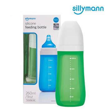【韓國sillymann】 100%鉑金矽膠奶瓶260ML（波士頓綠）【金石堂、博客來熱銷】