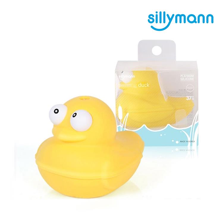 【韓國sillymann】 100%鉑金矽膠洗澡玩具－1入（小鴨）