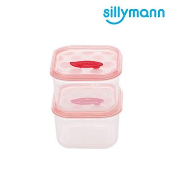 【韓國sillymann】 100%鉑金副食品保鮮盒－粉（180ml）－2入裝矽膠【金石堂、博客來熱銷】
