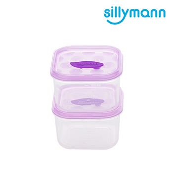 【韓國sillymann】 100%鉑金副食品保鮮盒－紫（180ml）－2入裝矽膠【金石堂、博客來熱銷】