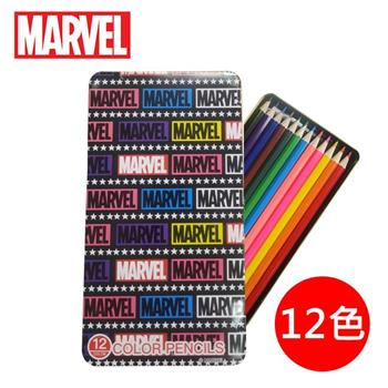 漫威英雄 色鉛筆 12色 鐵盒裝 彩色鉛筆 六角色鉛筆 MARVEL【金石堂、博客來熱銷】